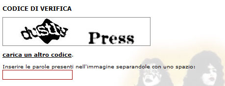 esempio codice di verifica ReCaptcha